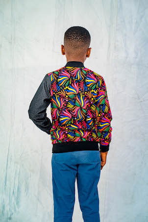 Azriella Bomber Jacket - Rainbow Swirl