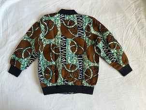 Azriella Bomber Jacket - Denim Block